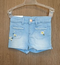 Baby Gap 1969 Toddler Girl Shorts Size 4 Years Embroidered Flowers