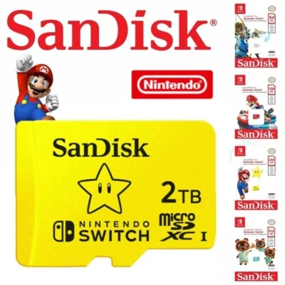 2TB SanDisk micro SD XC (UHS-I U3-120MB/s) Memory Card For Nintendo Switch