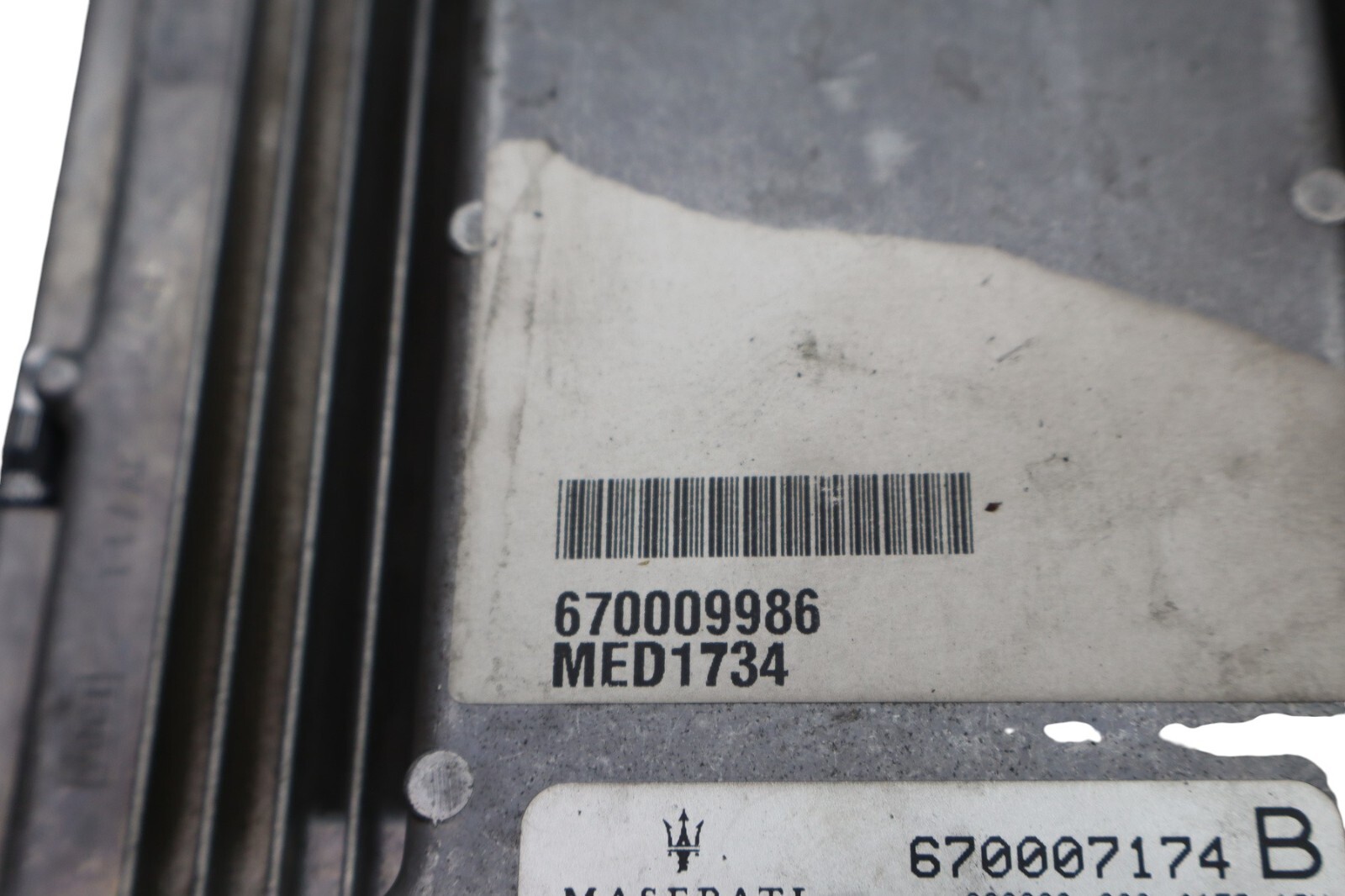 14-17 Maserati Ghibli Engine Computer Control Module Unit ECU ECM 670007174 Oem