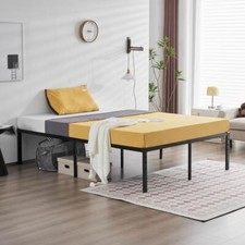 18" Twin Full Queen King Size Bed Frame Heavy Duty Metal Salt Platform Black