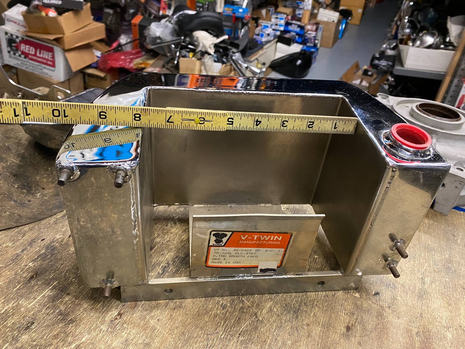 Harley Chrome Wrap Around Oil Tank Custom Chopper Ironhead Sportster