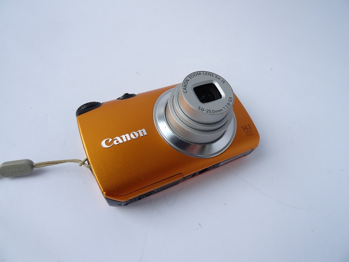 Canon PowerShot A3200 IS 14.1MP Digital Camera Orange Working-90