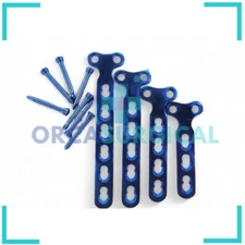 T Locking plates 3 to 6 holes for 2.7/2.4mm LCP Screw & Screw(30 Pcs set)