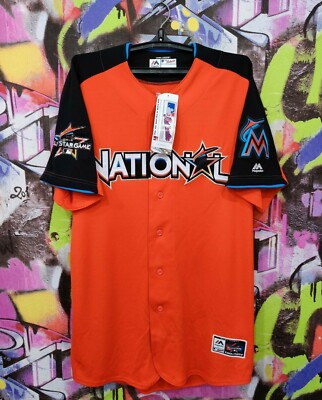 Miami Marlins All Star Game Ozuna #13 MLB Baseball Jersey Majestic