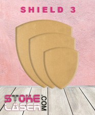 MDF Shield (3) in various sizes 12mm MDF