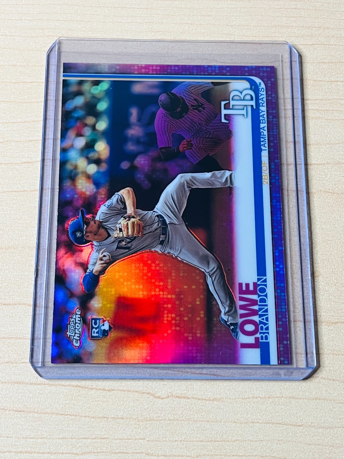 2019 Brandon Lowe Topps Chrome #151 Pink Refractor Rookie RC - Tampa Bay Rays