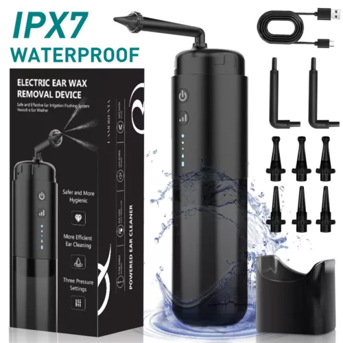 Electric Ear Wax Removal Tool Water Powered Wush Ear Cleaner Ear Cleaning - Picture 2 of 13