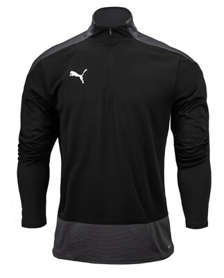 PUMA Herren Team Goal 23 1/4 Zip Shirts L/S Trikot schwarz Tee Top Shirt 6564...
