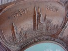 Vintage German Souvenir Plate 3D Landmarks Metal Loreley Stadt Koln Wall Decor — photo 3