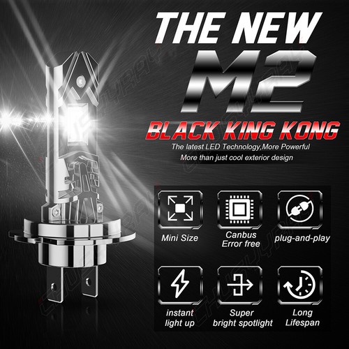 2x Kit de faros LED H7 súper brillantes bombillas de haz bajo 3300000LM 6500K blancas - Imagen 3 de 13