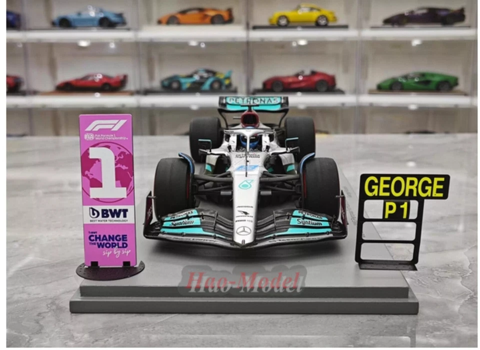 Spark 1:18 Benz AMG AMG W13 2022 F1 Alloy Model Car diecast birthday Gifts Gray - Image 2 of 4