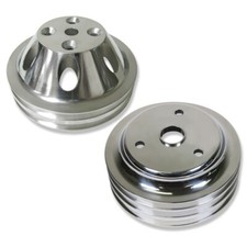 Aluminum 2 3 Groove Long Water Pump Lwp Crank Pulley Kit For Sbc Chevy 283-350 Aluminum 2 3 Groove Long Water Pump Lwp Crank Pulley Kit For Sbc Chevy 283-350