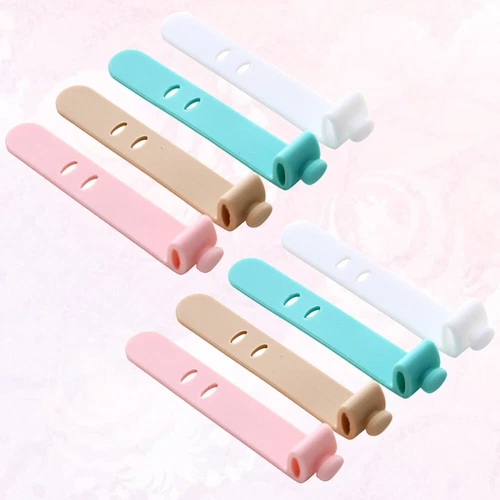  32 Pcs Silicone Fixing Tape Charging Cord Organizer Cable Organiser Tie Clips