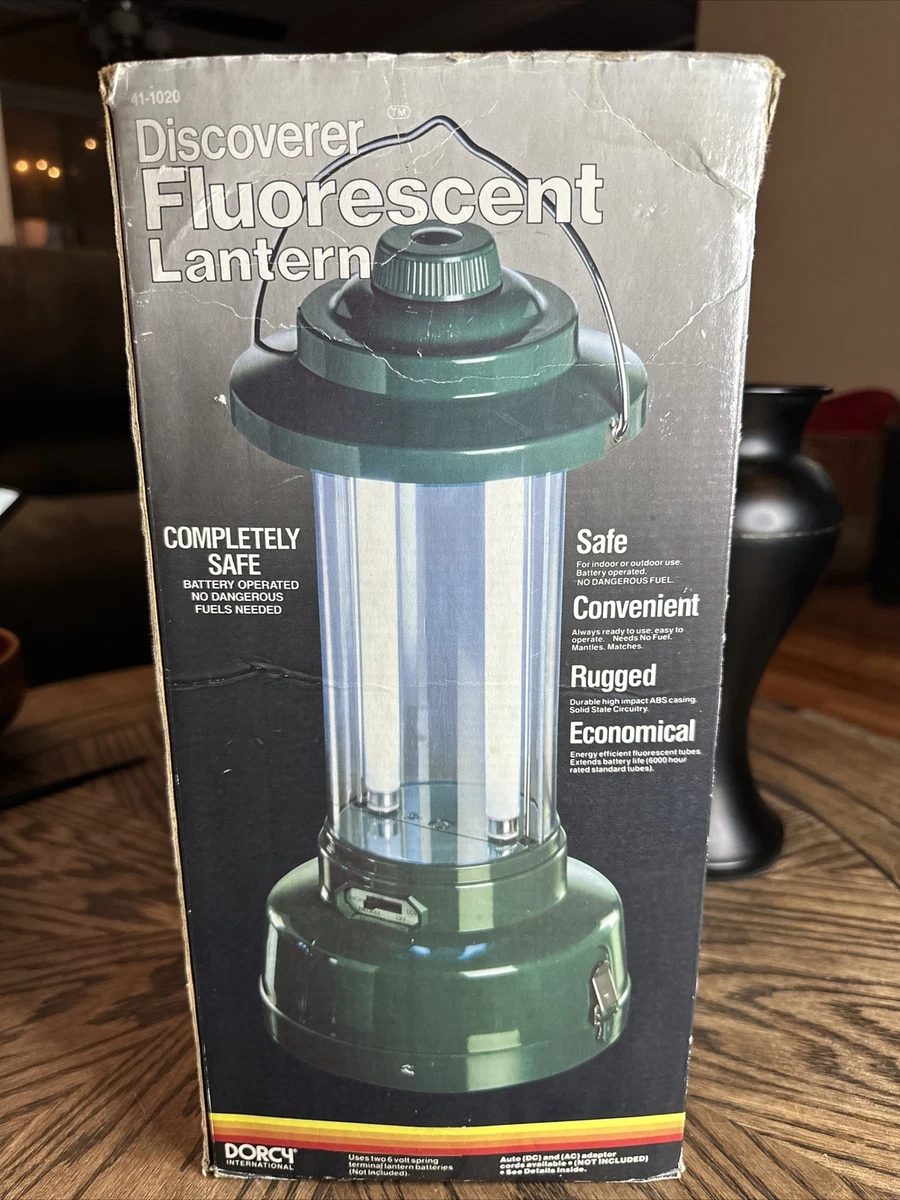 Dorcy Int. Discoverer Twin Tube Fluorescent Camping Lantern Battery Operated VGC