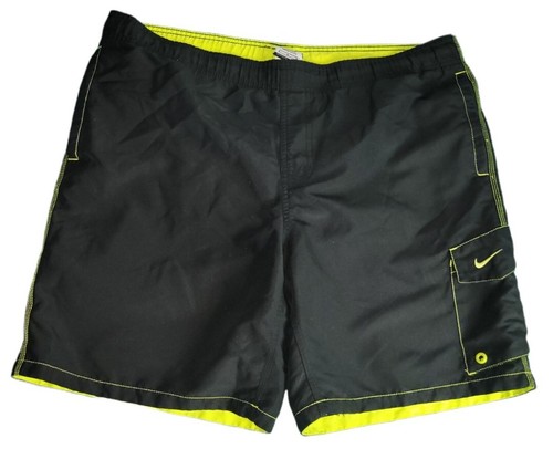 NIKE Tronchetto da bagno uomo foderato in rete con tasche TG M nero/giallo.(senza coulisse) - Foto 2 di 9