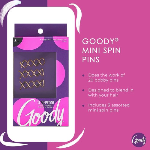 Hair Spin Pin, - Mini Corkscrew Hair Pins for Fast Bun Provides All-Day Hold ... - Picture 2 of 11