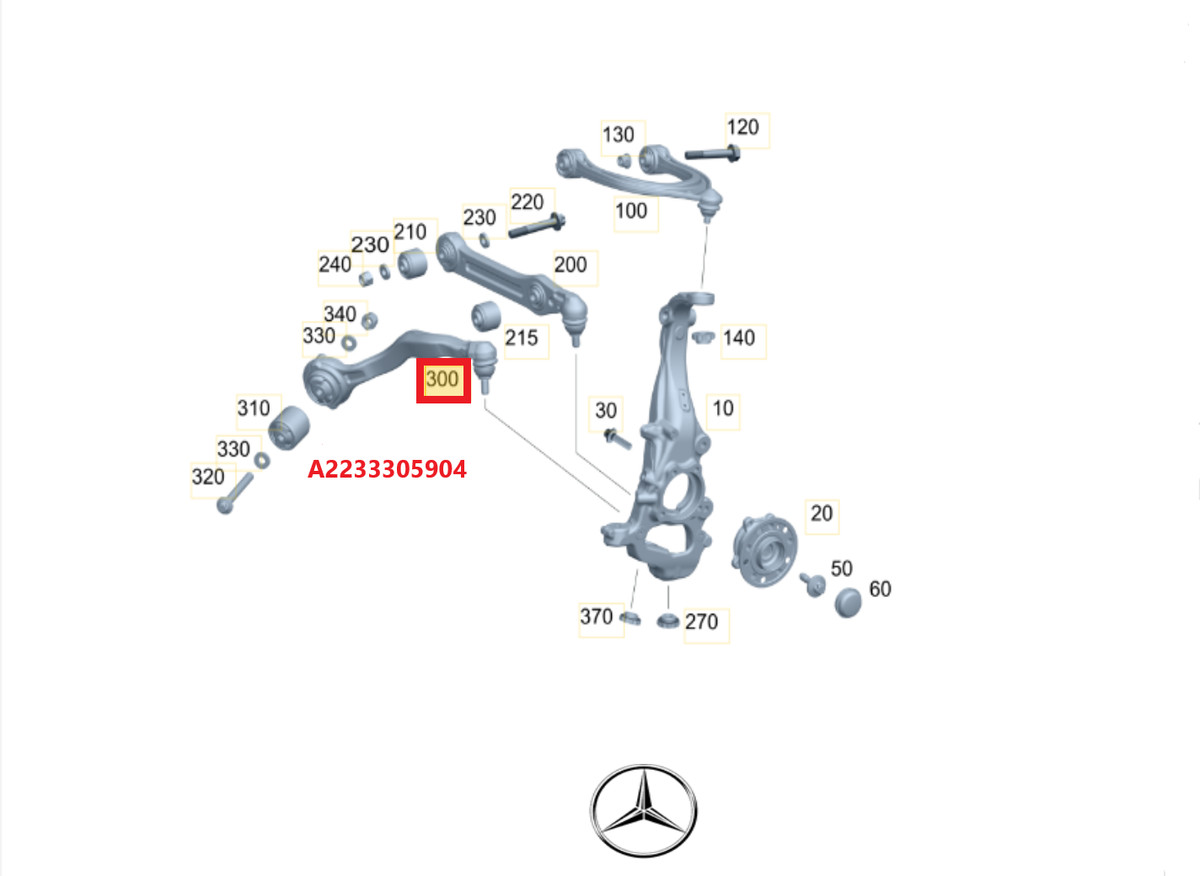 Original Mercedes-Benz A2233335900 Tension Strut Front Left V223  