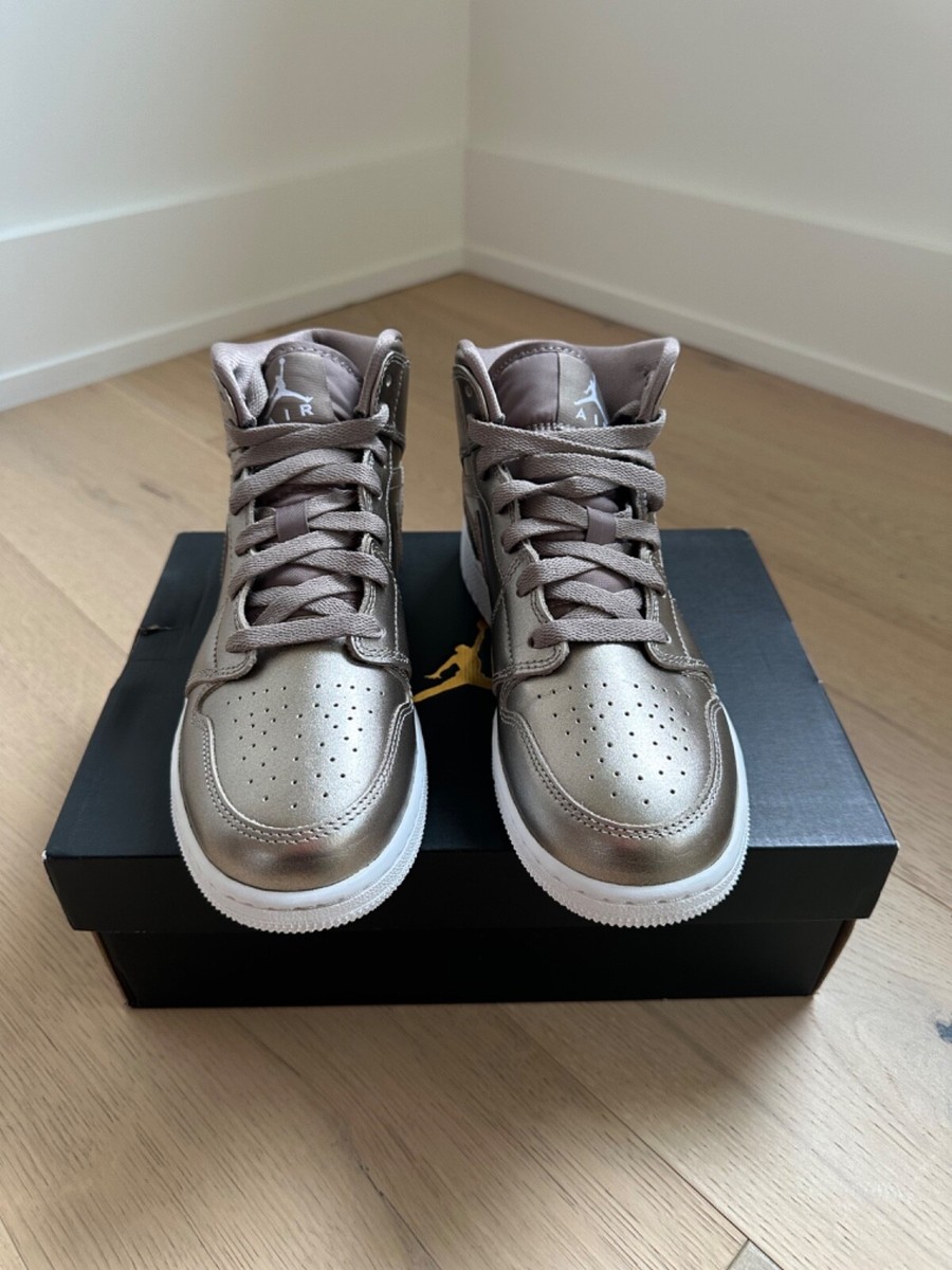 NIB Nike Air Jordan 1 Mid SE GS Sepia Stone Sneakers AV5174-200