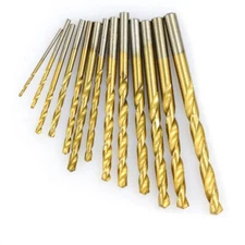 13Pcs HSS Titanium Coated Twist Drill Bit Set 1.5-6.5mm Hex Shank For wood Metal