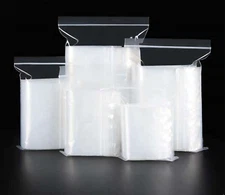 Clear Zip Seal Plastic Bags Jewelry Zipper Top Lock Reclosable Baggies 2 Mil 2ML