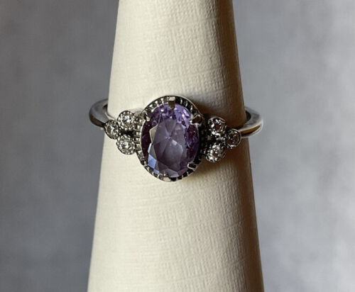 Bomb Party RBP6335 Always A Warrior Size 10 Awareness Ring LC Amethyst