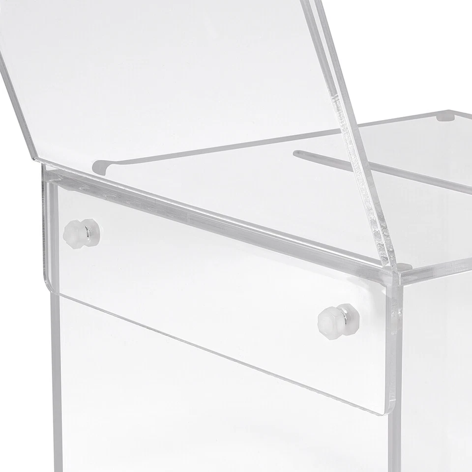 Losbox aus Acrylglas 200x200x200mm, mit Schloß und Topschild 210x210mm - Bild 4 von 4