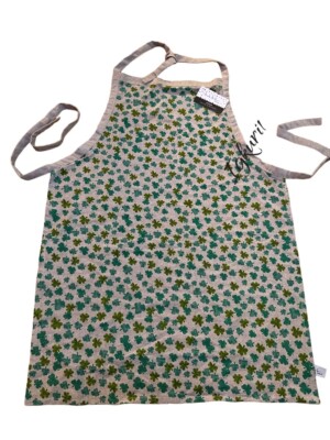 Lucky Shamrock St Patricks Day Shimmery Baking Kitchen Apron Nicole Miller New