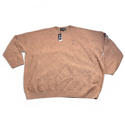Raf Simons x Fred Perry Wool Patched Oversized Sweater Almond - M FIts More 2XL