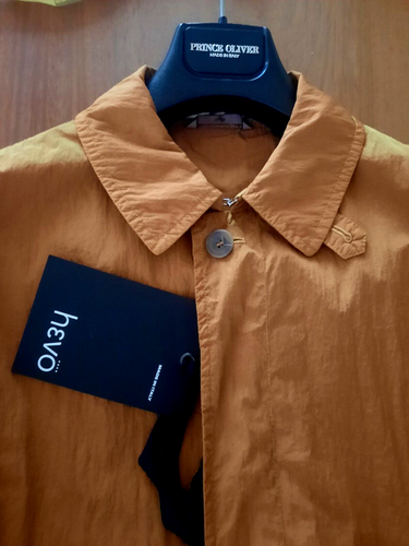 HEVO ITALIA, Spring Lightweight MACKINTOSH STYLE BROWN TRENCH COAT - 第 2/19 張圖片