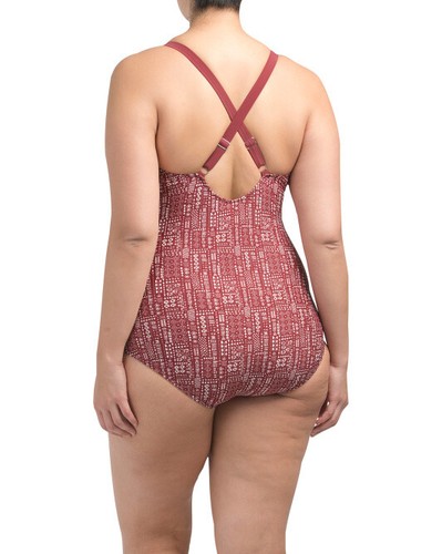 PROFILE BY GOTTEX Plus Tribal Print One-piece Swimsuit (size 14W) - Picture 2 of 2