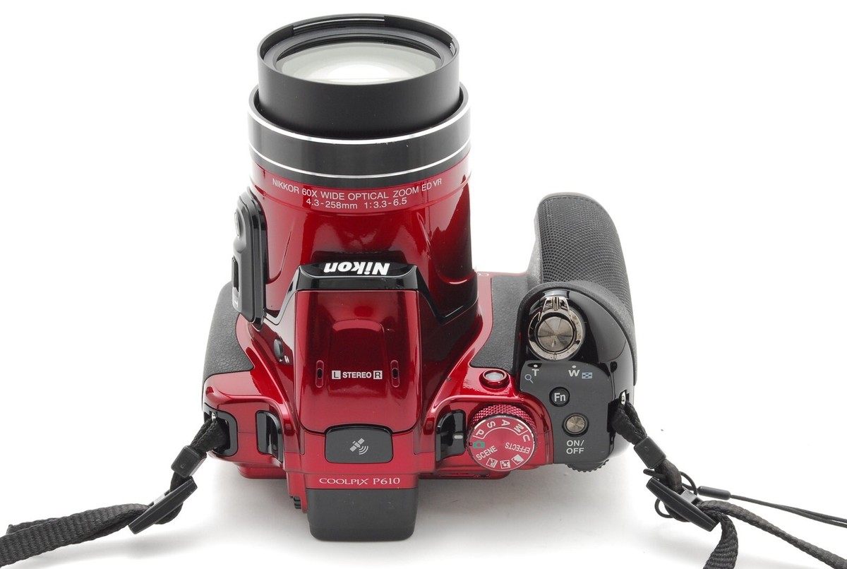 English OK! 【EXC+5】 Nikon Coolpix P610 Red Compact 60x