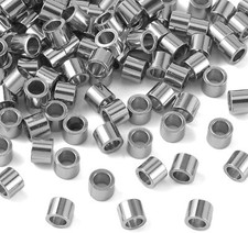 500x 304 Stainless Steel Tube Spacer Loose Beads for DIY Jewelry Craft Making
