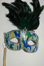MASQUERADE CARNIVAL MARDI GRAS VENETIAN MASK M7172 Green