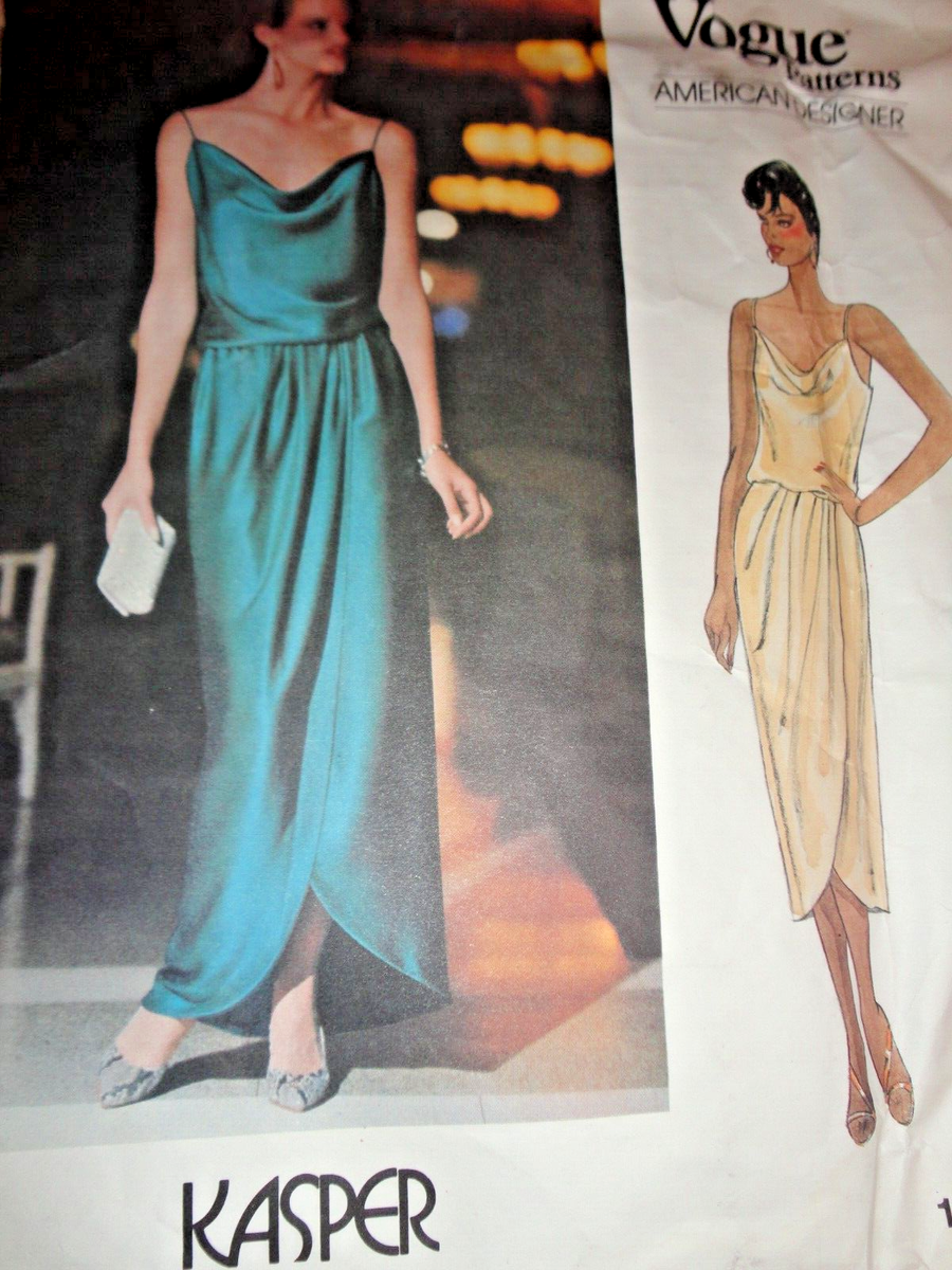 designer evening dress patterns V2048