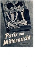 Filmprogramm 'Paris um Mitternacht' englischer Film, Progress Berlin 1955