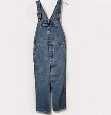 VTG USA Lee Dungaree Overalls Bibs Sz Large Buttonfly Work Carpenter Distressed