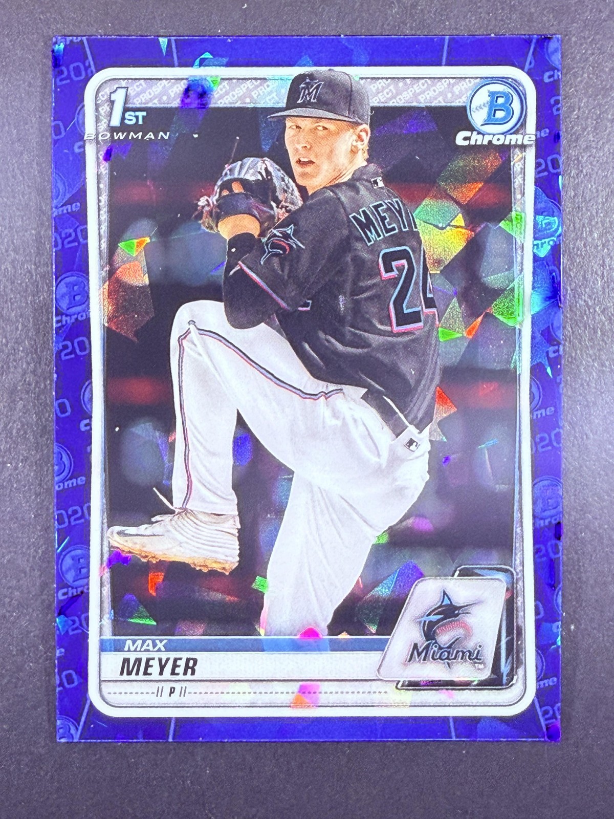 2020 Bowman 1st Chrome Sapphire #BD-50 Max Meyer RC Rookie Miami Marlins