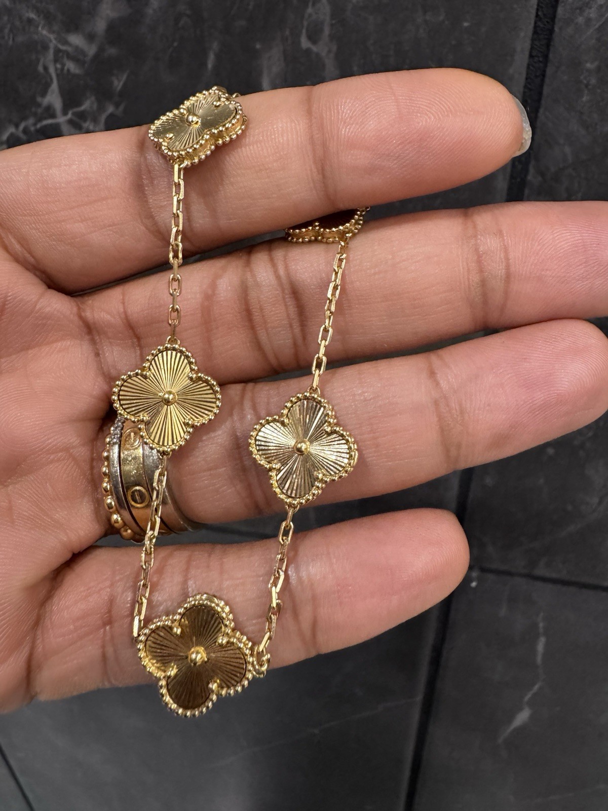 18k Solid Gold Clover Bracelet. (Custom jeweler M… - image 5