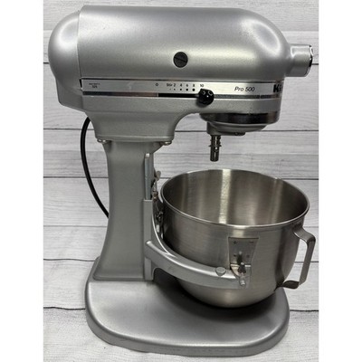 KitchenAid Pro 500 Stand Mixer Silver 5 Qt Bowl & Attachments 325