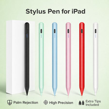 Stylus Pen for iPad Palm Rejection Magnetic USB-C Fast Charge 1.5mm Tip White