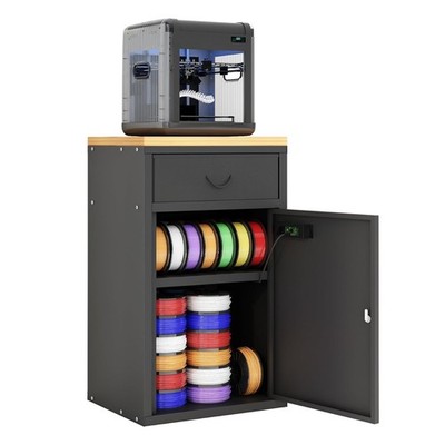 3D Printer Filament Storage Cabinet with Dehumidifer 60W Drying Power 40 ROLLS
