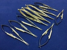 SET OF 10 O.R GRADE CASTROVIEJO MICRO SURGERY NEEDLE HOLDER CURVED+STRAIGHT KIT