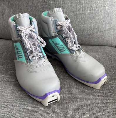 Vintage Salomon Sr410 SNS Profil Teal & Gray Men s Size 43 Snow Boots