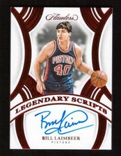 2024-25 Panini Flawless Bill Laimbeer Legendary Scripts Auto Ruby 13/15 Pistons