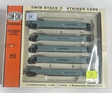 ON-COR TWIN STACK CONTAINER CARS 5 CAR UNIT TRAIN SET MAERSK SFLC 254351