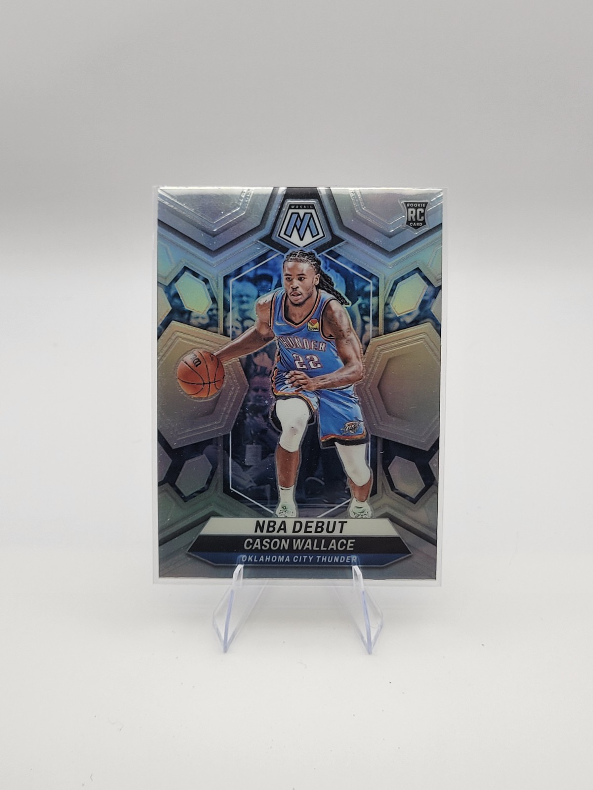 2023-24 Panini Mosaic - NBA Debut Silver Prizm #258 Cason Wallace rookie