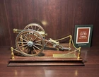 Official Civil War Cannon 1857 Field Gun 1991 Franklin Mint Desk Model COA