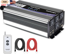 3000W Power Inverter 12V DC to 110V AC with Remote 4 AC Outlets FREE SHIPP