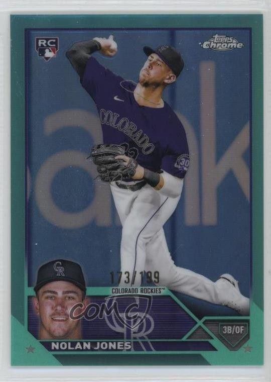 2023 Topps Chrome Aqua Refractor 173/199 Nolan Jones #43 08vx