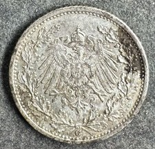 1/2 Mark 1905 G Deutsches Reich 2,77 g .900 Silber KM#17 K270626F